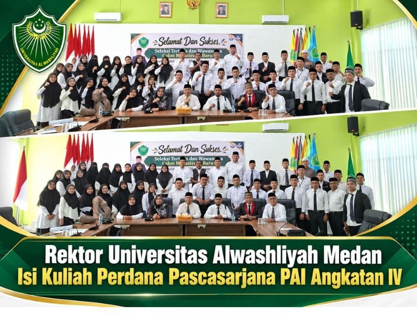 Rektor Universitas Alwashliyah Medan Isi Kuliah Perdana Pascasarjana PAI Angkatan IV