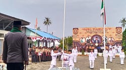 Darul Ma'rifat Gelar Apel Tahunan, Wakili Kapolda Sumut Kasubdit Bintibsos Polda Sumut Hadir Sebagai Inspektur Upacara