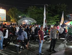 Satfung Polsek Medang Deras Patroli Malam Antisipasi Kejahatan.