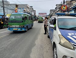 Polantas Batu Bara Prioritas Pengaturan Lalin di Jalinsum Kota Indrapura.