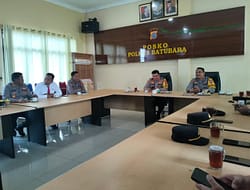 Rapat Anev Operasi Mantap Praja di Pimpin Kapolres Batu Bara.