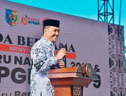 Peringati HUT PGRI. Pj. Bupati Batu Bara Dan Ribuan Guru Ikuti Do’a Bersama.
