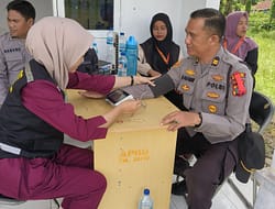 Sie Dokkes Polres Batu Bara, Kembali Lakukan Cek Kesehatan, Personel Pengamanan PPK.