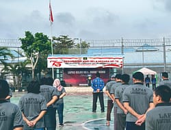 Lapas Kelas IIA Labuhan Ruku Gelar Upacara Peringatan Hari Bela Negara Ke -76 Tahun.
