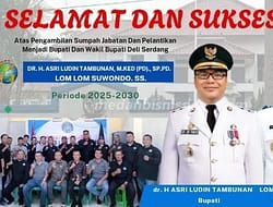 IWO Deli Serdang: Selamat atas Pelantikan Asri Ludin Tambunan dan Lomlom Suwondo
