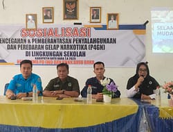 BNN Batu Bara Gandeng IWO Sosialisasi P4GN di Lingkungan SMPN 1 Lima Puluh.