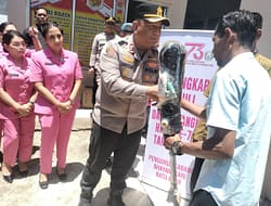 Sebagai Bentuk Kepedulian : Kapolres Batu Bara Menyerahkan Tali Asih Kepada 3 Orang Penyandang Disabilitas.