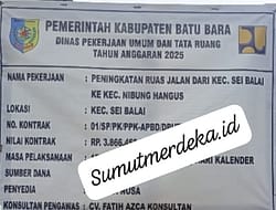 Proyek 3.8 Milyar di Sei Balai Dipertanyakan. Pasalnya : Muncul Masalah Dugaan.