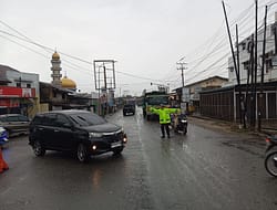 Sat Lantas Polres Batu Bara Giat Pengaturan Arus Lalu Lintas.