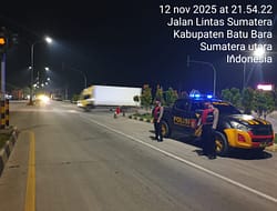 Polres Batu Bara Rutinitas Gelar Patroli Malam di Jalinsum Lima Puluh.
