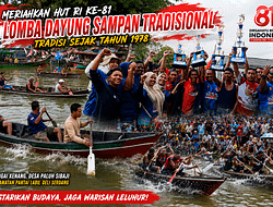 Meriahkan HUT RI ke-81, Lomba Dayung Sampan Tradisional di Paluh Sibaji Kembali Menggelegar,